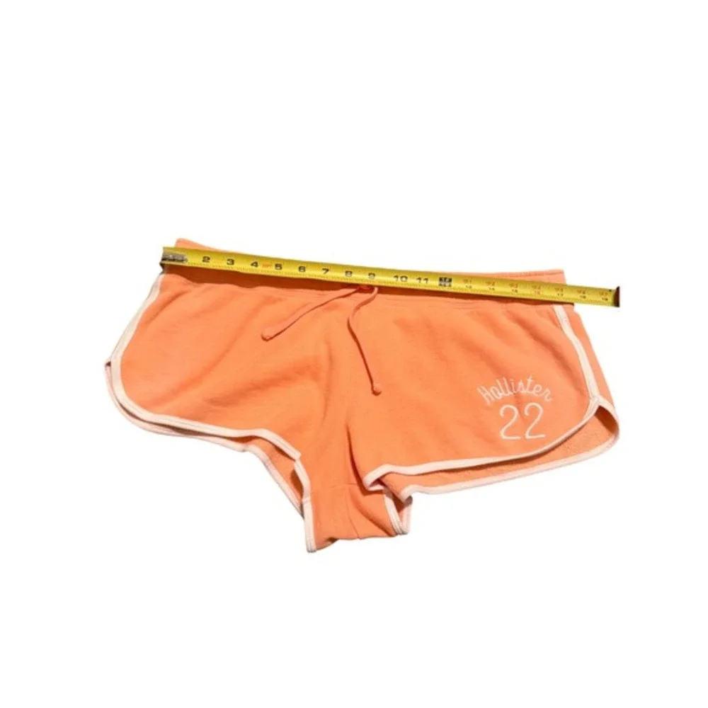 Y2K‎ Hollister Micro Mini Shorts Pastel Peach Retro Track Stripe Lounge Size L